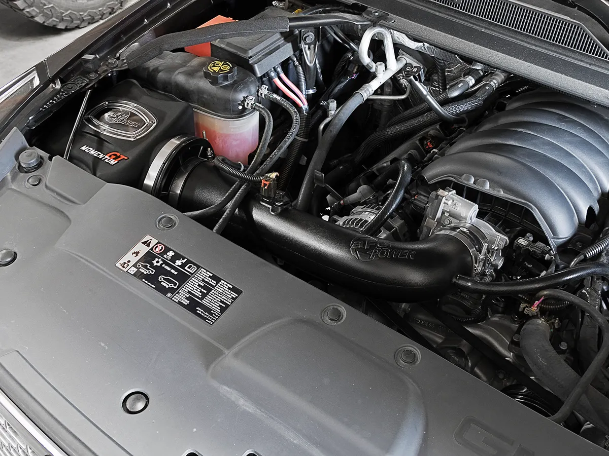 AFE Momentum GT نظام سحب هواء بارد شاحنات جنرال موتورز / سيارات الدفع الرباعي 5.3 لتر / 6.2 لتر 2014 3