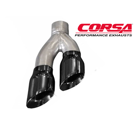 Corsa End Twin Tip 3.0″ Black Billet Universal 1