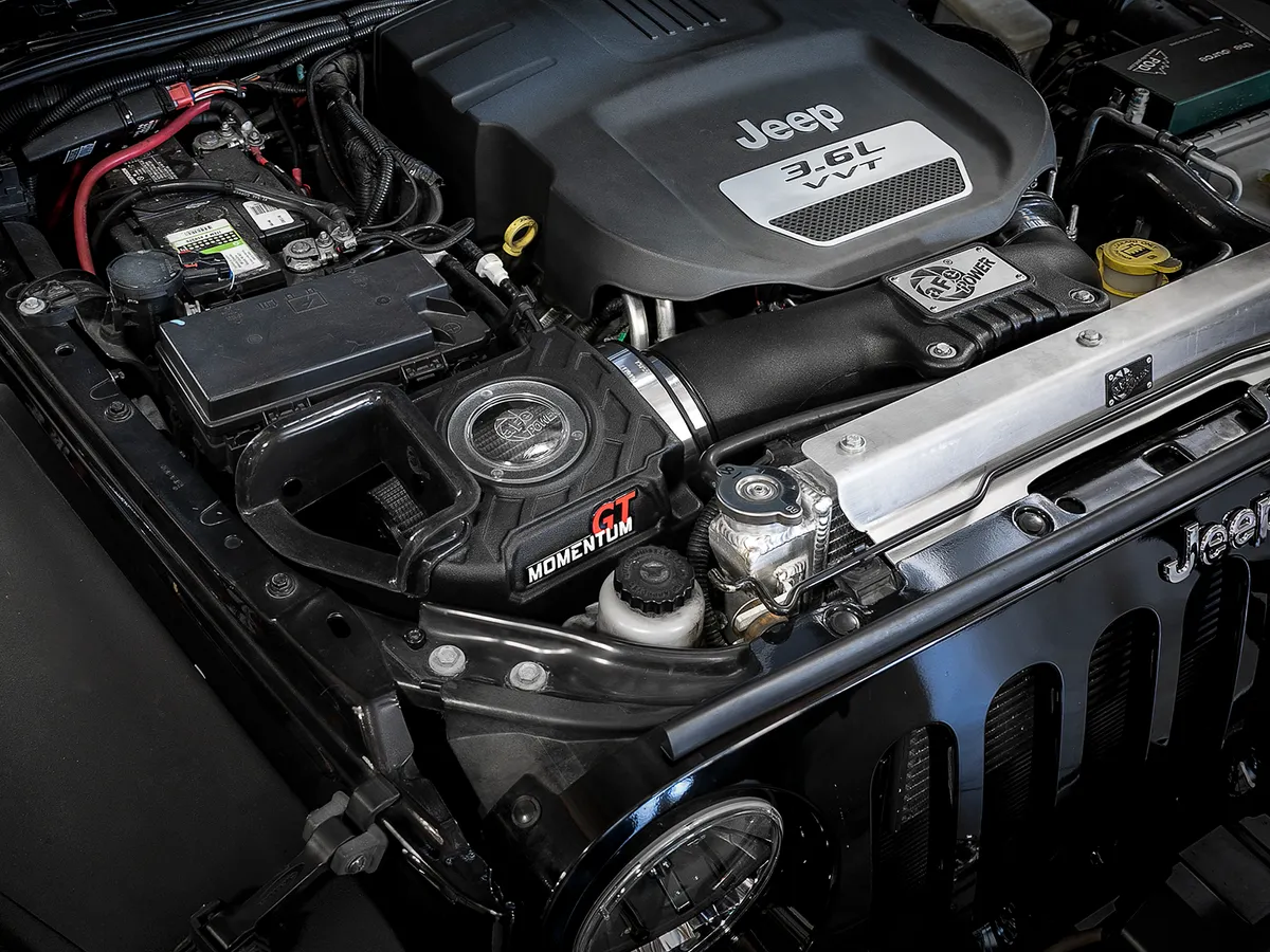 AFE Momentum GT نظام سحب هواء بارد لسيارة Jeep Wrangler JK 2012-2018 4