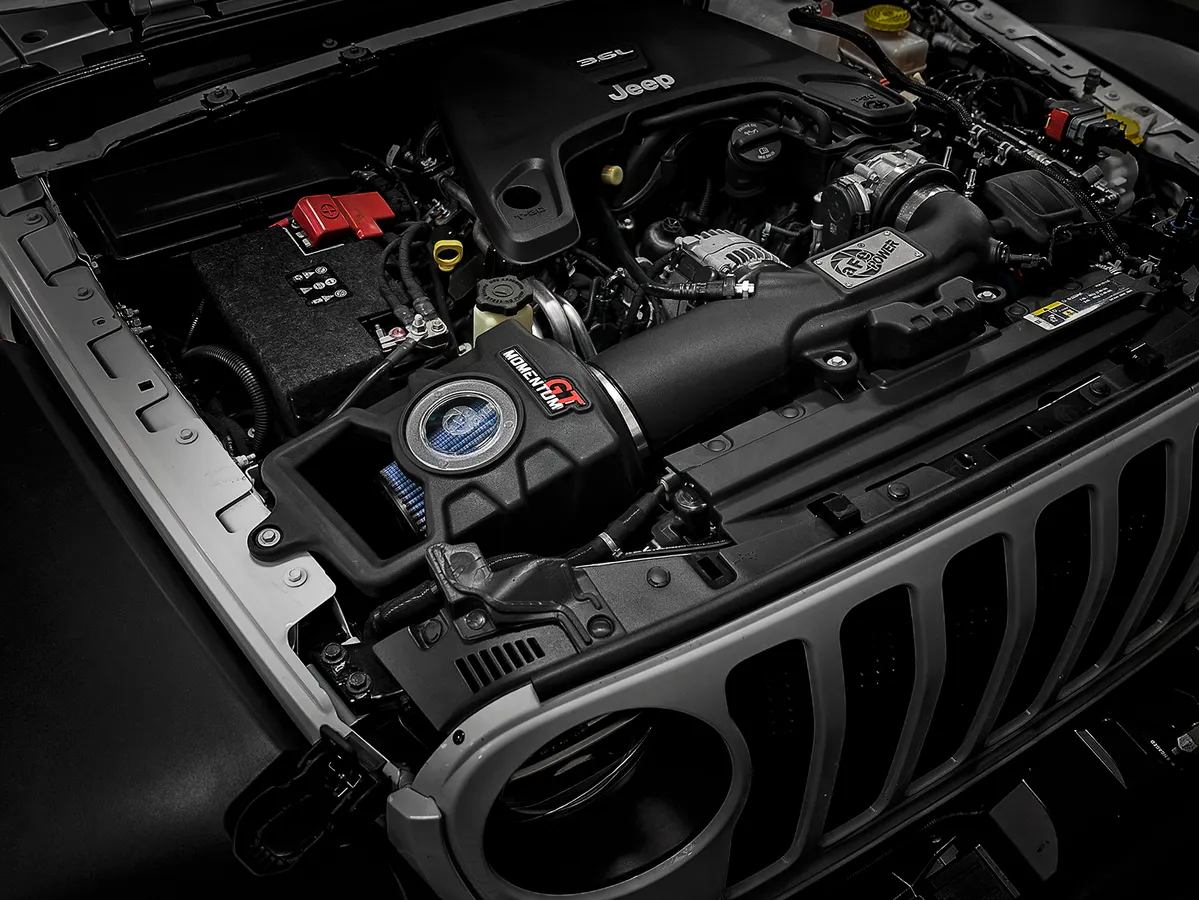 AFE Momentum GT نظام سحب هواء بارد لسيارة Jeep Wrangler JL 2018-2025 3
