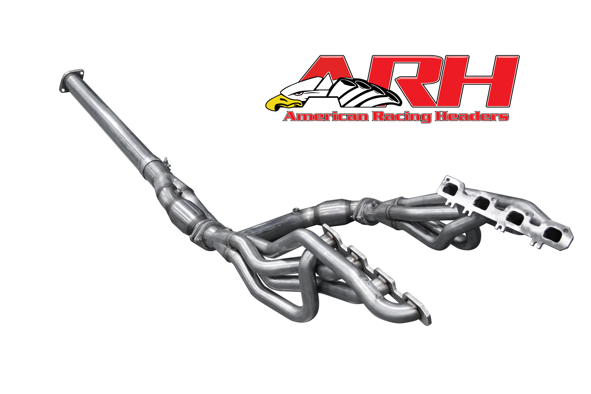 ARH هدرز & Y-Pipe 1-7/8 x 3 ″ مع نظام طويل للقطط لـ Dodge RAM 1500 2019-2023 1