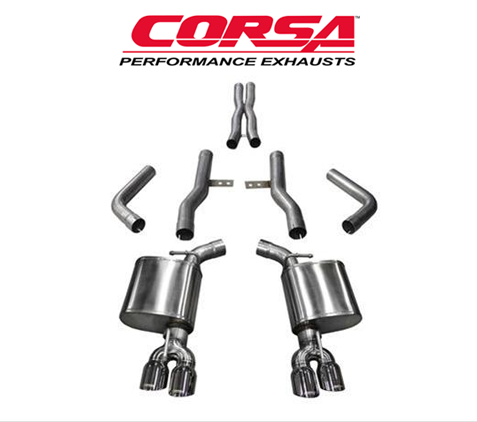 Corsa Extreme 2.75 ″ مخرج خلفي مزدوج لـ Challenger SRT Hellcat 6.4L، 6.2L V8 2015-2019 1