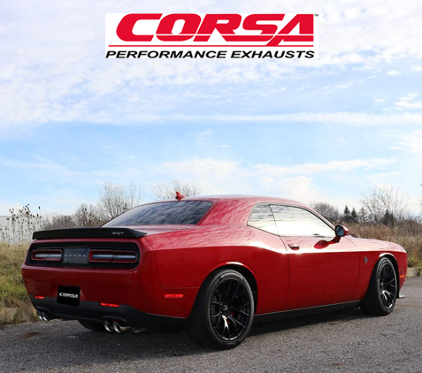 Corsa Extreme 2.75 ″ مخرج خلفي مزدوج لـ Challenger SRT Hellcat 6.4L، 6.2L V8 2015-2019 2