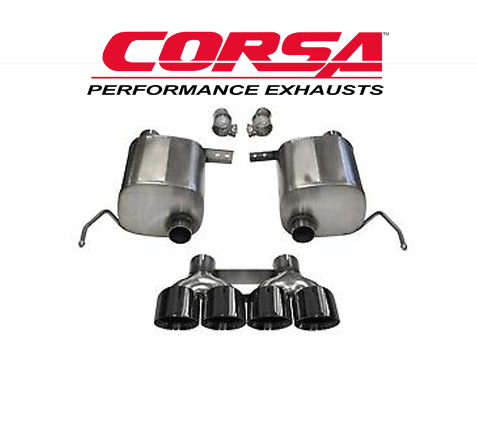 Corsa Xtreme Axle Back مع طرف رباعي أسود لـ C7 Corvette 2014-2020 1