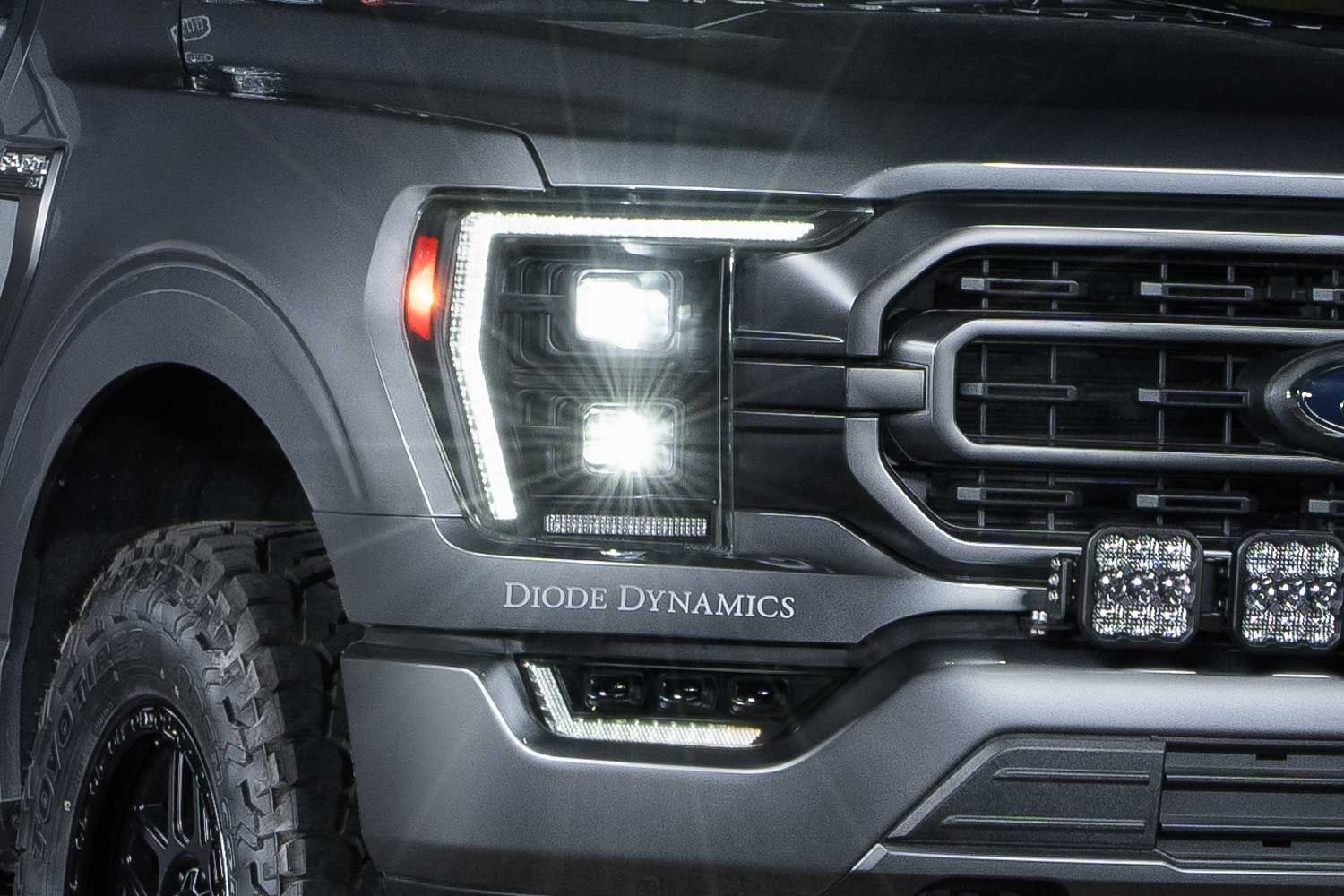 المصابيح الأمامية Diode Dynamics Elite Pro Max LED لسيارة Ford F-150 (زوج) 2021+ 2