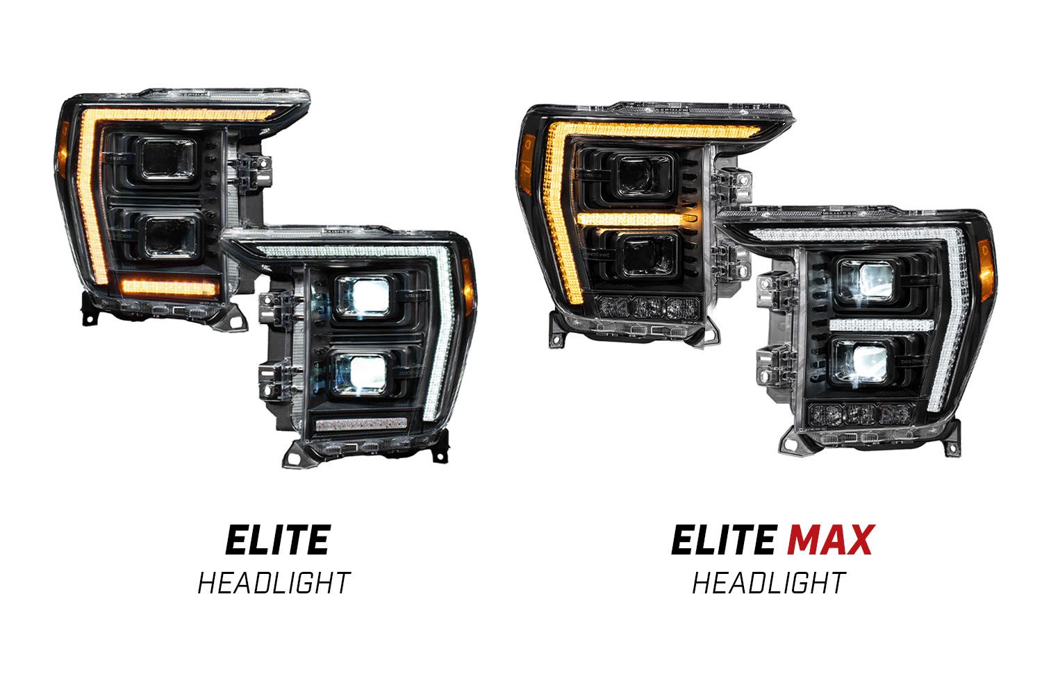 المصابيح الأمامية Diode Dynamics Elite Pro Max LED لسيارة Ford F-150 (زوج) 2021+ 5