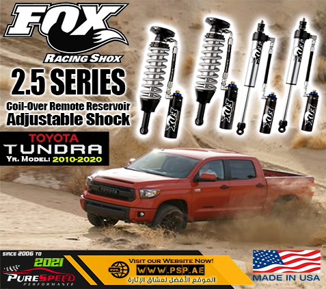 Fox Shocks 2.5 Series أمامي وخلفي لسيارة Toyota Tundra 2010-Up 2