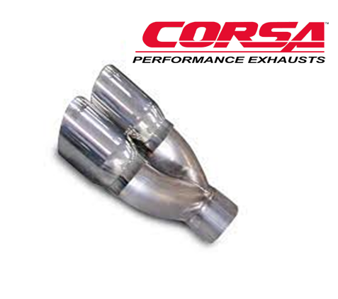 Corsa End Twin Tip Straight 3.0 ″ Chrome Universal 1