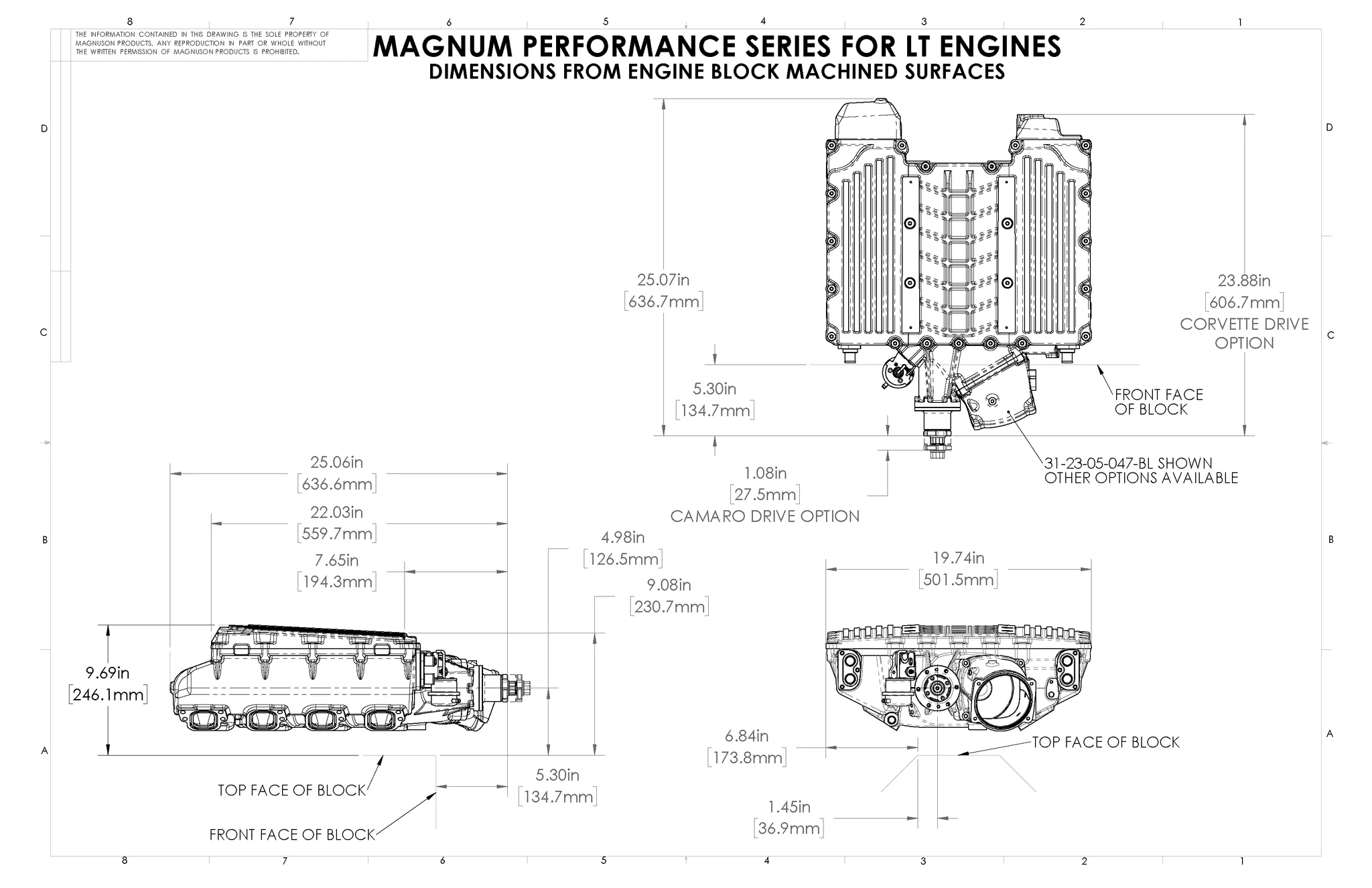 نظام MAGNUSON TVS2650R Magnum سوبرتشارجر نظام شيفروليه كورفيت LT1 2014-2019 2