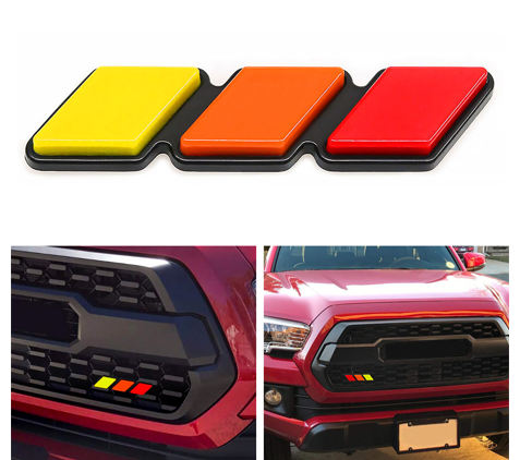 شبكة أمامية بشعار TRD ثلاثي الألوان لسيارة Toyota 2