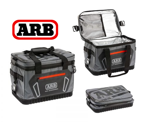 حقيبة تبريد ARB فحم مع أضواء حمراء 15 بوصة طول × 11 بوصة عرض × 9 بوصة ارتفاع تحتوي على 22 علبة 1