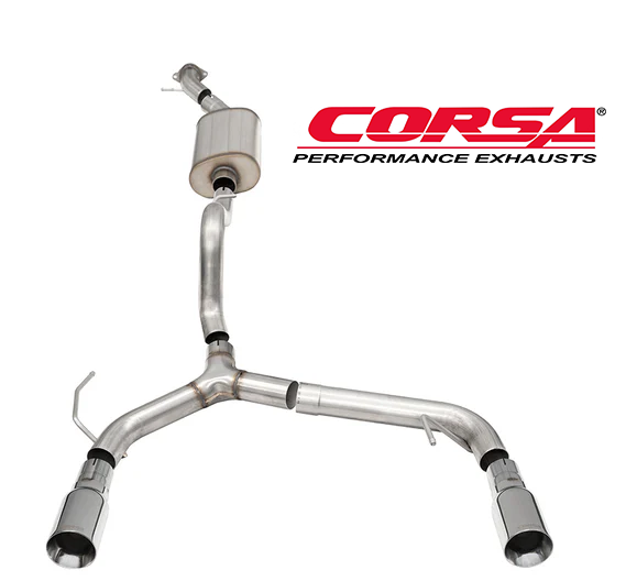 CORSA العادم Cat-Back Sport 2.75 ″ (2DRS، DRE 4.0 ″ نصائح فردية مصقولة) Bronco 2.3L EcoBoost 2021+ 1