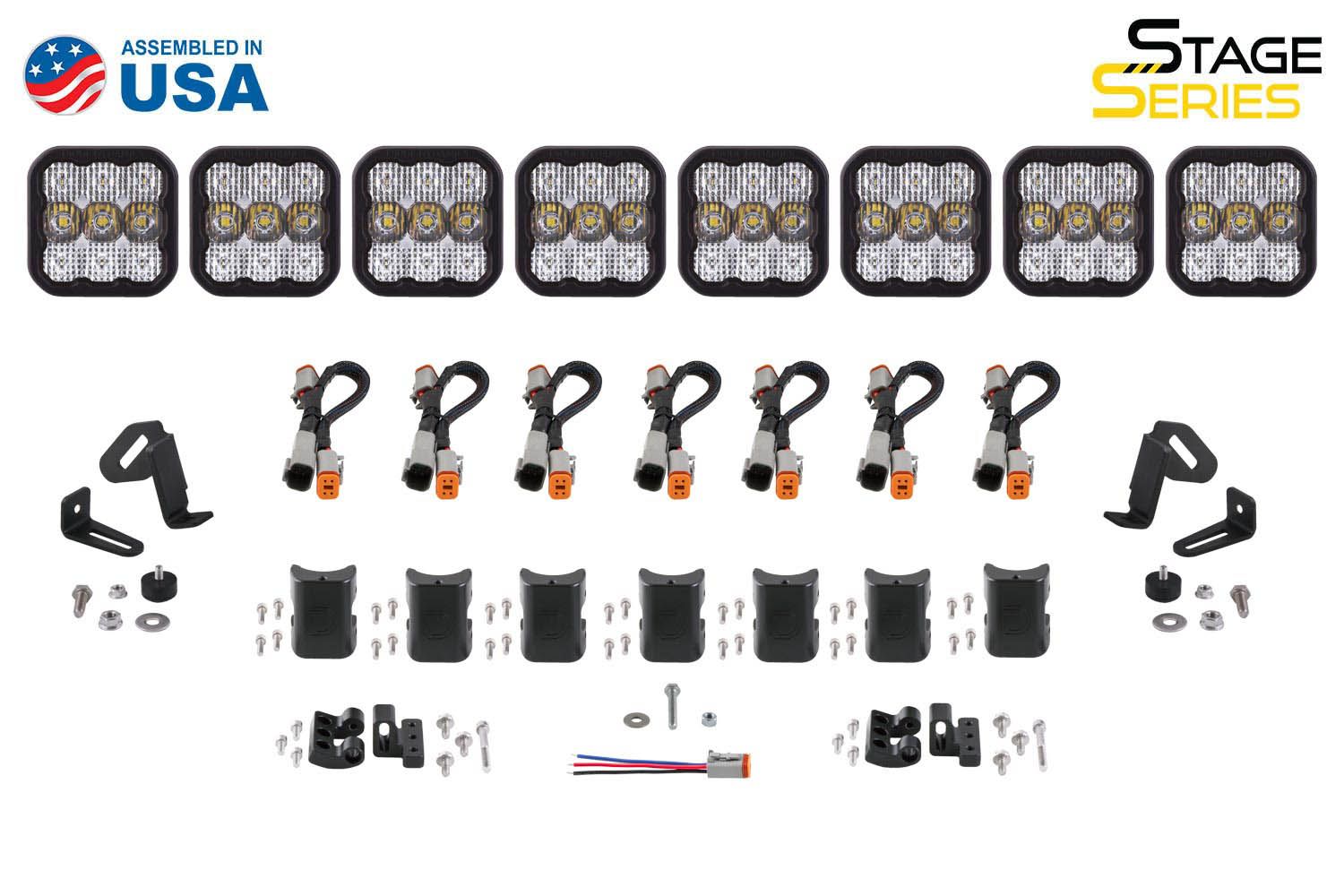 Diode Dynamics SS5 Pro CrossLink 8-Pod LED لايت بار White Combo 50 بوصة 2