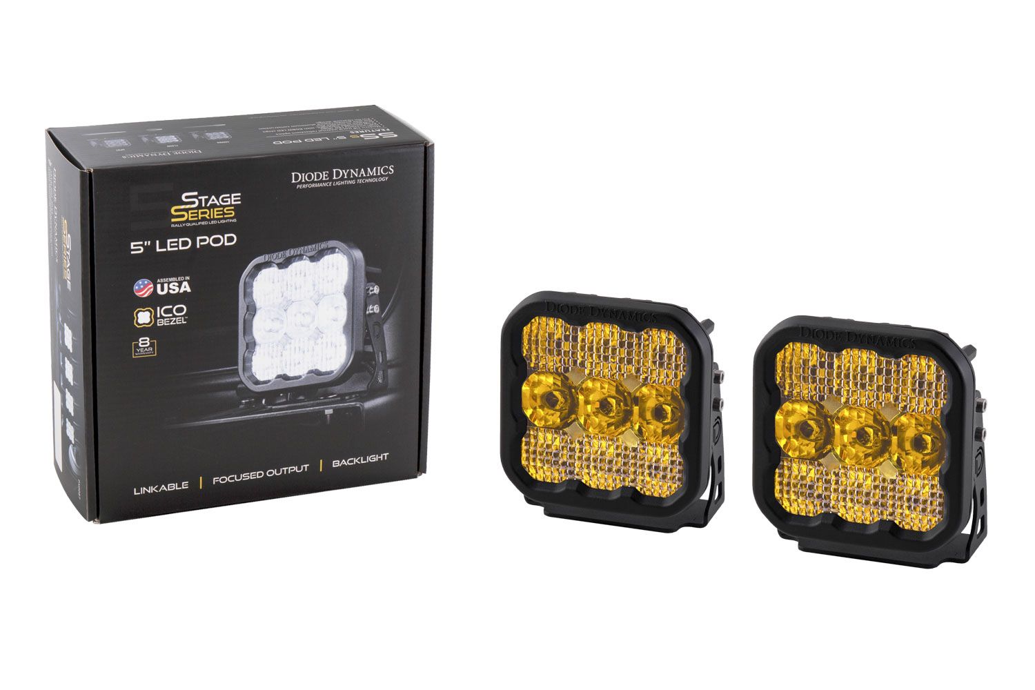 مجموعة Diode Dynamics SS5 Pro Yellow Combo (زوج) 2