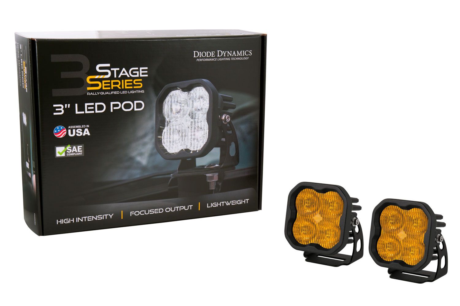 Diode Dynamics SS3 Max ABL Yellow Combo Standard (زوج) 2