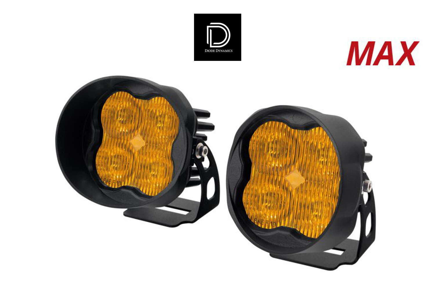 Diode Dynamics SS3 Max Yellow SAE Fog Angled (زوج) 1