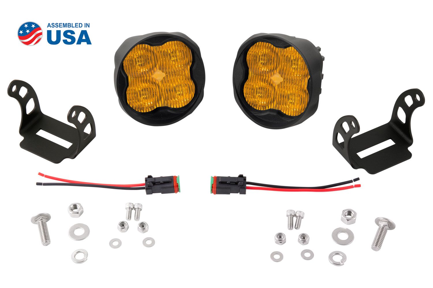 Diode Dynamics SS3 Max Yellow SAE Fog Angled (زوج) 3