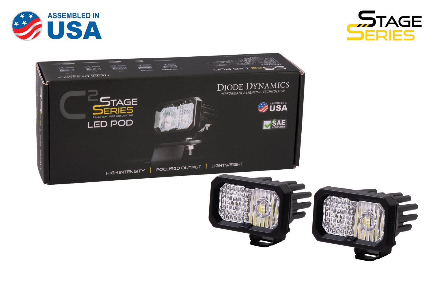 Diode Dynamics C2 Pro White Combo Standard ABL (زوج) 2