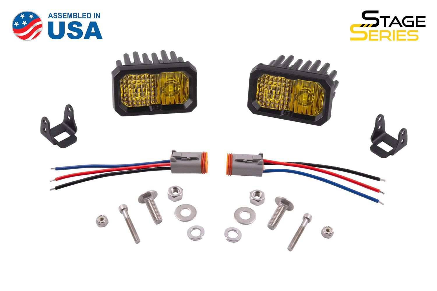 Diode Dynamics C2 Pro Yellow Combo Standard ABL (زوج) 3
