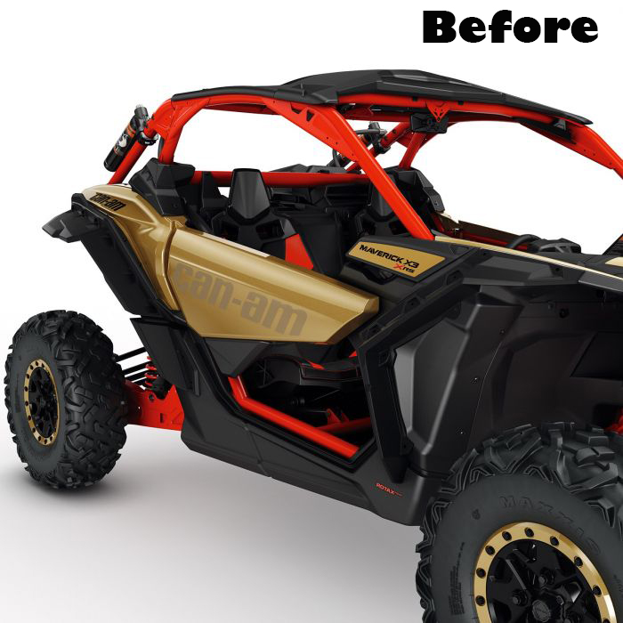 ROKBLOKZ رفارف طين Can-Am Maverick X3, X DS, X RS 2017+ **يتطلب BRP توسعة رفارف** 2