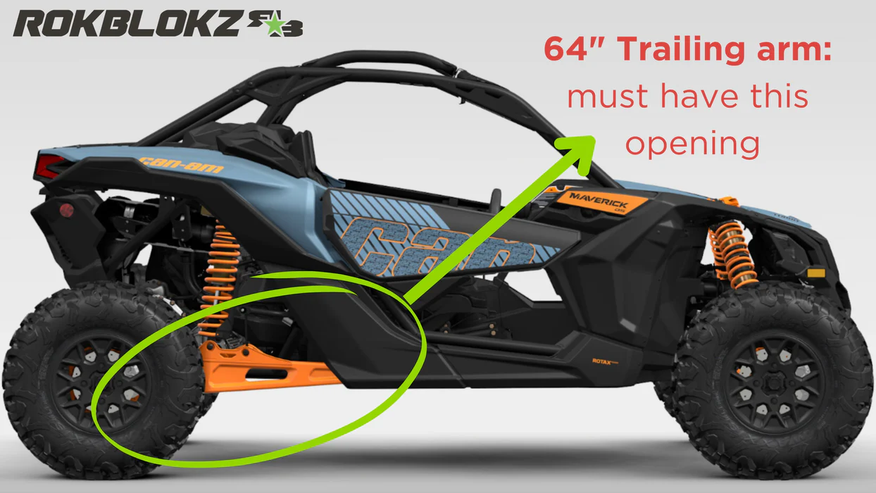 ROKBLOKZ 64 ″ واقيات ذراع زائدة Can-Am Maverick X3 2017+ 2