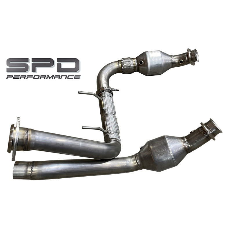 SPD Performance Alpha Catted Downpipes Ford F-150 Raptor "R" 5.2L 2023-Up 1