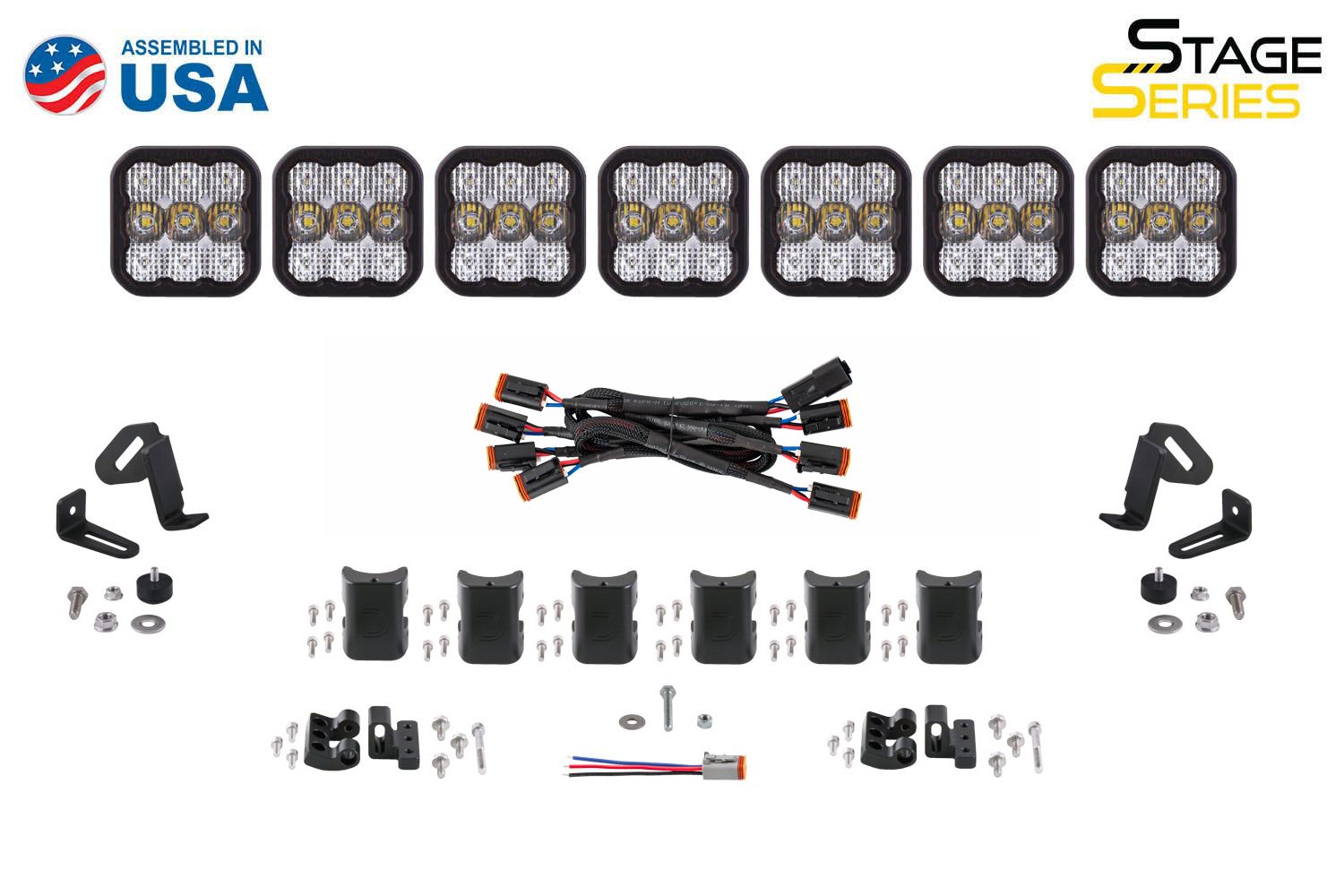 Diode Dynamics SS5 Pro CrossLink 7-Pod LED لايت بار White Combo 44 بوصة 3