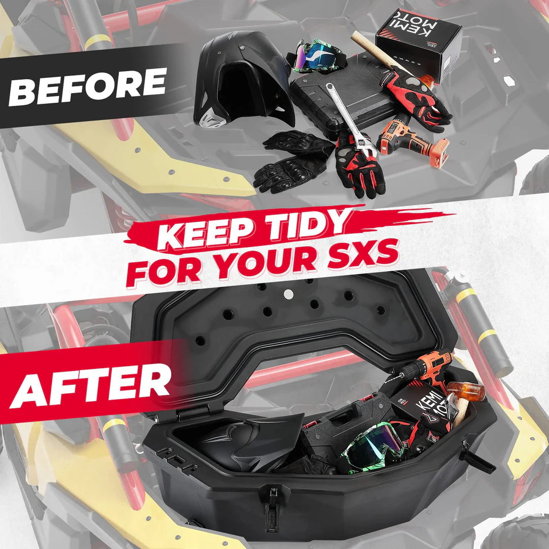 صندوق تخزين خلفي Kemi Moto سعة 30 لترًا لـ Can-Am Maverick X3/MAX, 2017+ 4