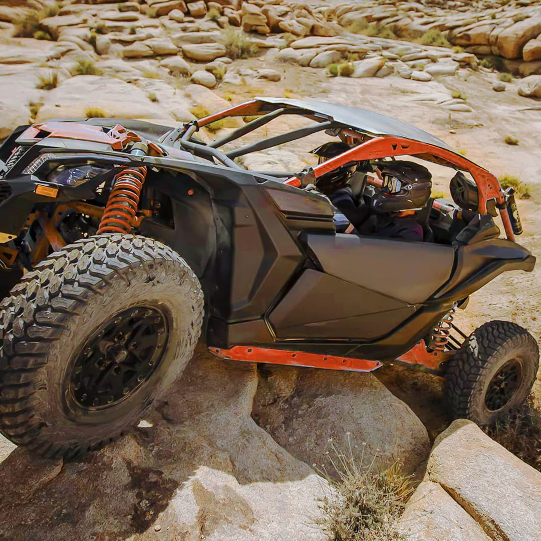 أبواب سفلية أمامية من Kemi Moto بإطار معدني قطعتين لـ Can-Am Maverick X3 2017+ 2