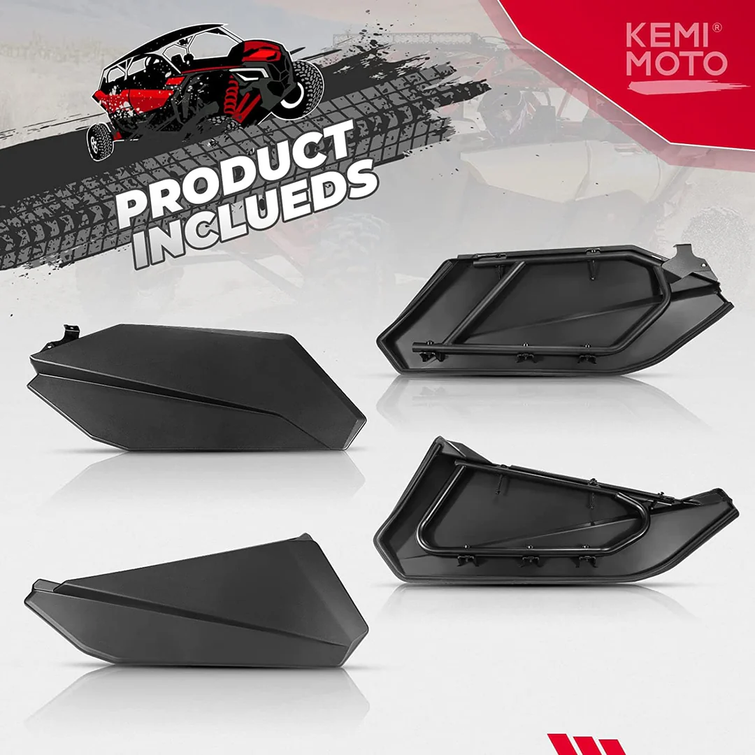 ألواح الأبواب السفلية من Kemi Moto بإطار معدني 4 قطع لـ Can-Am Maverick X3 MAX 2017+ 3