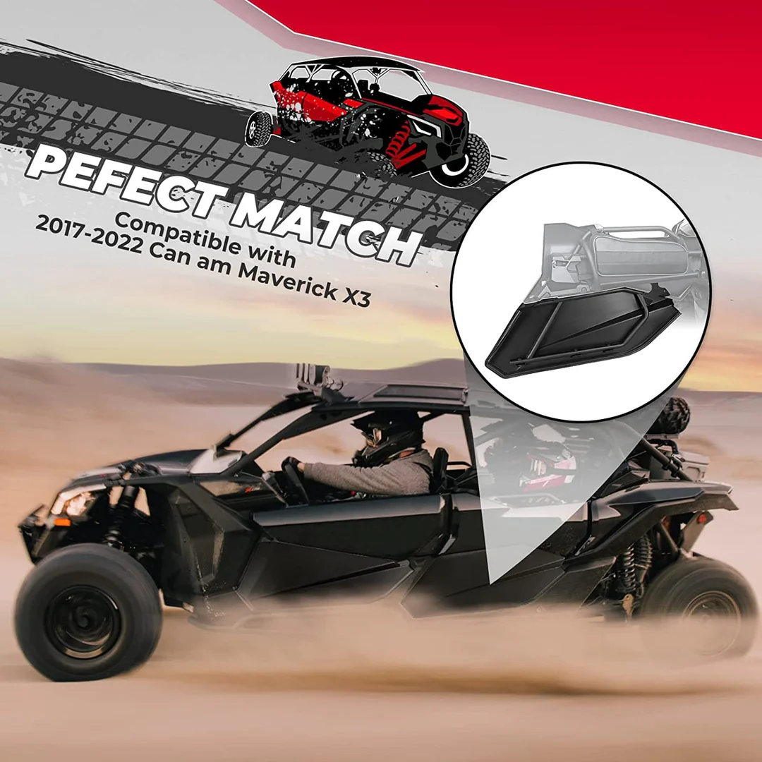 ألواح الأبواب السفلية من Kemi Moto بإطار معدني 4 قطع لـ Can-Am Maverick X3 MAX 2017+ 5