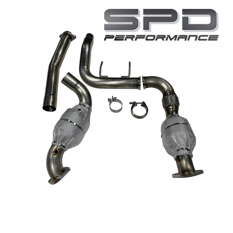 SPD Performance Alpha Catted Downpipes 304SS Ford Ranger Raptor 3.0L 2024+ 1