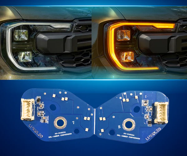 تحويل LUX "Lava" Amber DRL المميز (Matrix Performance LED) لسيارة Ford Ranger Rapto 6