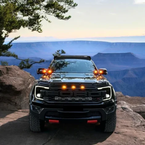 مصابيح شبكة LUX Blaze RP24 من العنبر المدخن لـ Ford Ranger Raptor 2022+ 3