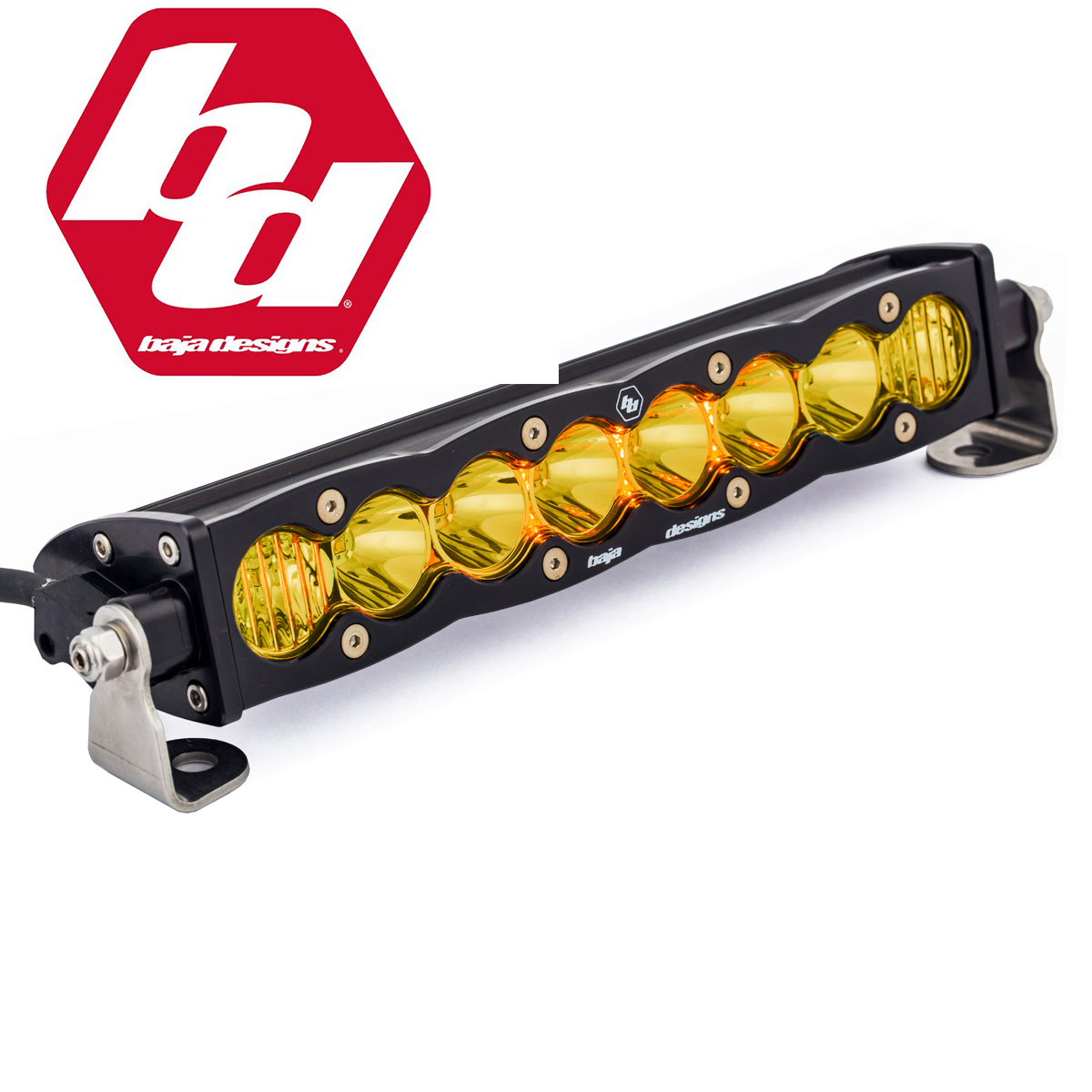 Baja Design S8 Straight LED لايت بار 10 بوصة Amber Driving Combo-Universal 1