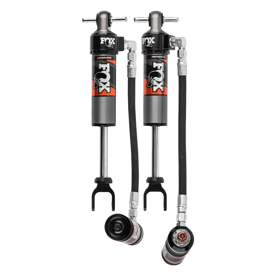 صدمات Fox Shocks الأمامية والخلفية 2.5 من سلسلة Performance Elite لشاحنات GM 2500 /3500 HD 2020-2026 3